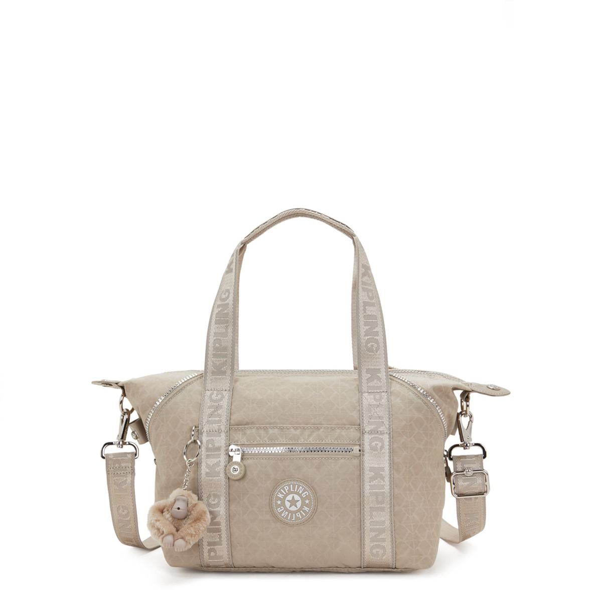 Kipling Borsa a mano Art Mini Glorious Beige Silver - 1 Kipling Borsa a mano Art Mini Glorious Beige Silver - 1