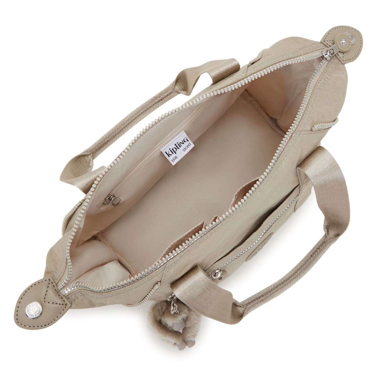 Kipling Borsa a mano Art Mini Glorious Beige Silver - 4 Kipling Borsa a mano Art Mini Glorious Beige Silver - 4
