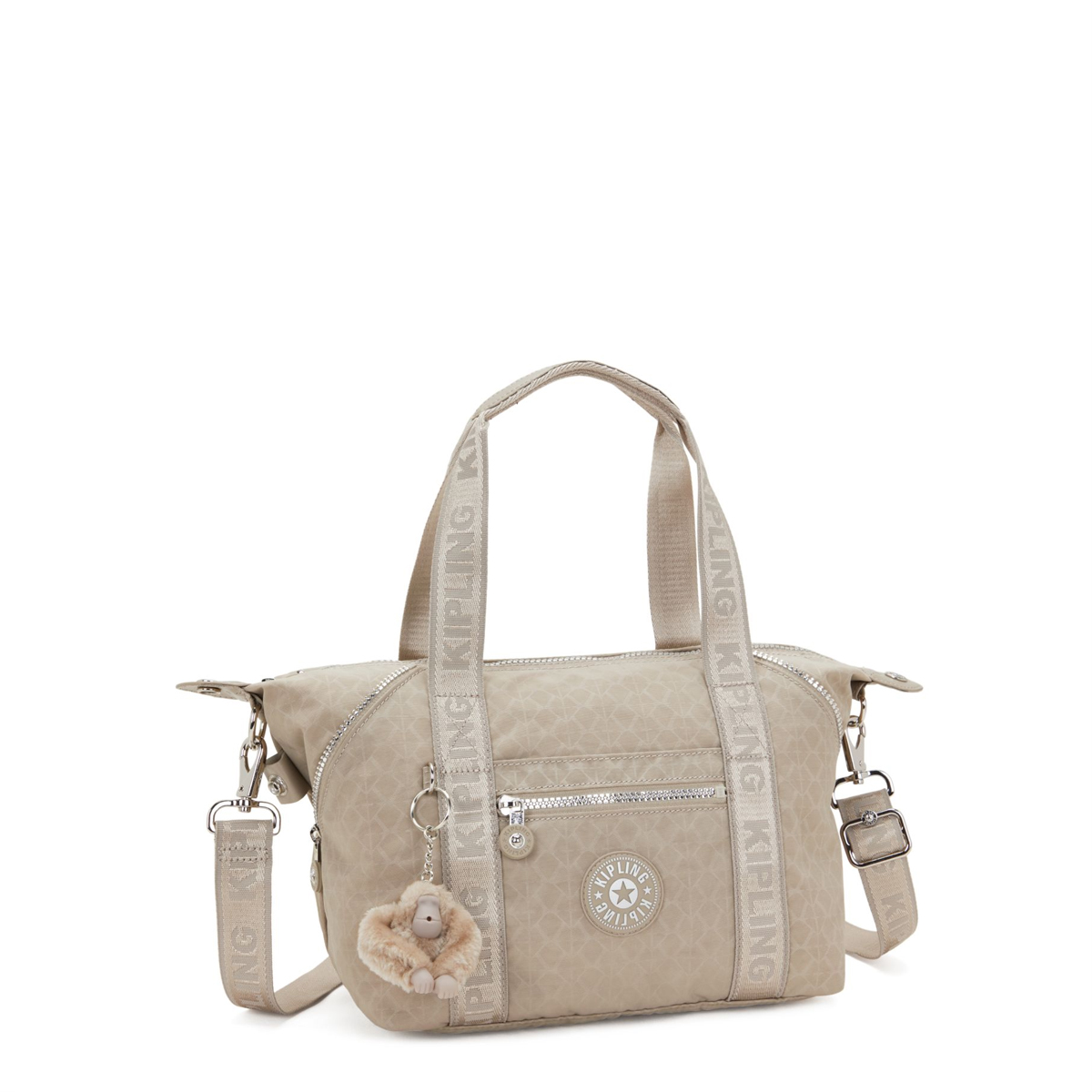 Kipling Borsa a mano Art Mini Glorious Beige Silver - 5 Kipling Borsa a mano Art Mini Glorious Beige Silver - 5