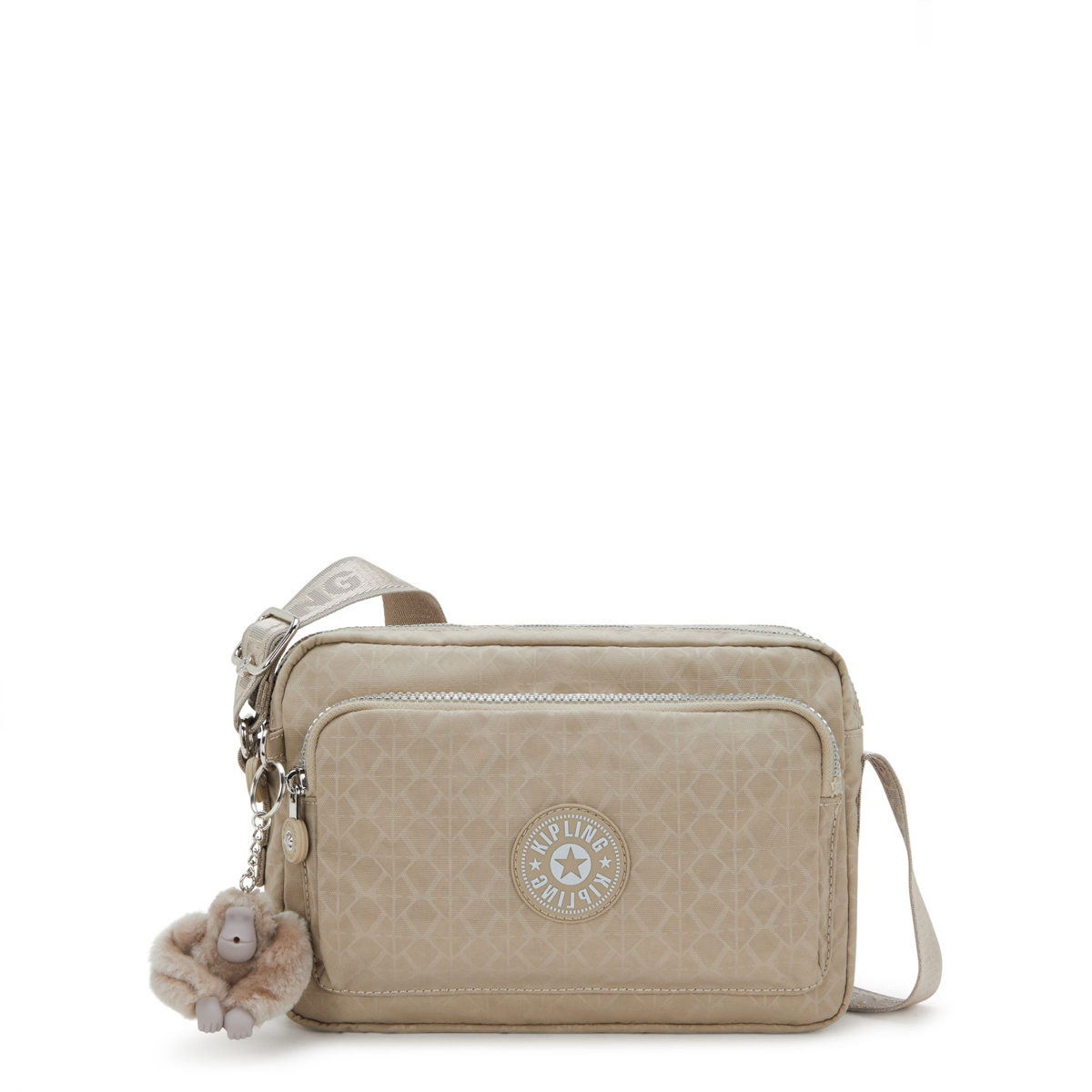 Kipling Tracollina Abanu M Zip Glorious Beige Silver - 1 Kipling Tracollina Abanu M Zip Glorious Beige Silver - 1
