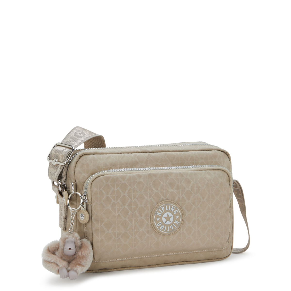Kipling Tracollina Abanu M Zip Glorious Beige Silver - 5 Kipling Tracollina Abanu M Zip Glorious Beige Silver - 5