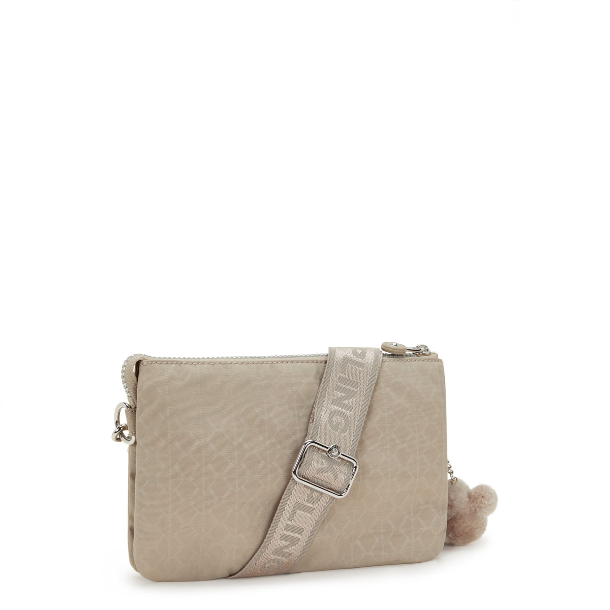 Kipling Tracolla Riri Zip Glorious Beige Silver - 3 Kipling Tracolla Riri Zip Glorious Beige Silver - 3
