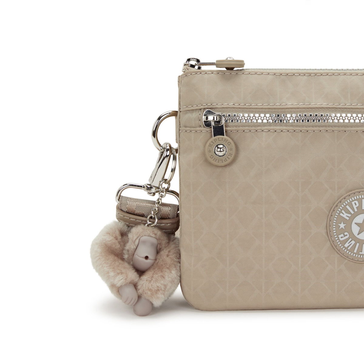 Kipling Tracolla Riri Zip Glorious Beige Silver - 6 Kipling Tracolla Riri Zip Glorious Beige Silver - 6