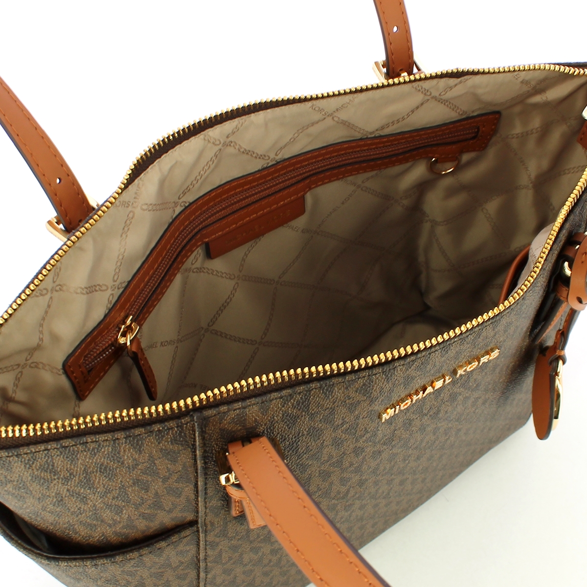 Michael Kors Borsa a spalla Jet Set logata Bronzo Acorn - 4 Michael Kors Borsa a spalla Jet Set logata Bronzo Acorn - 4