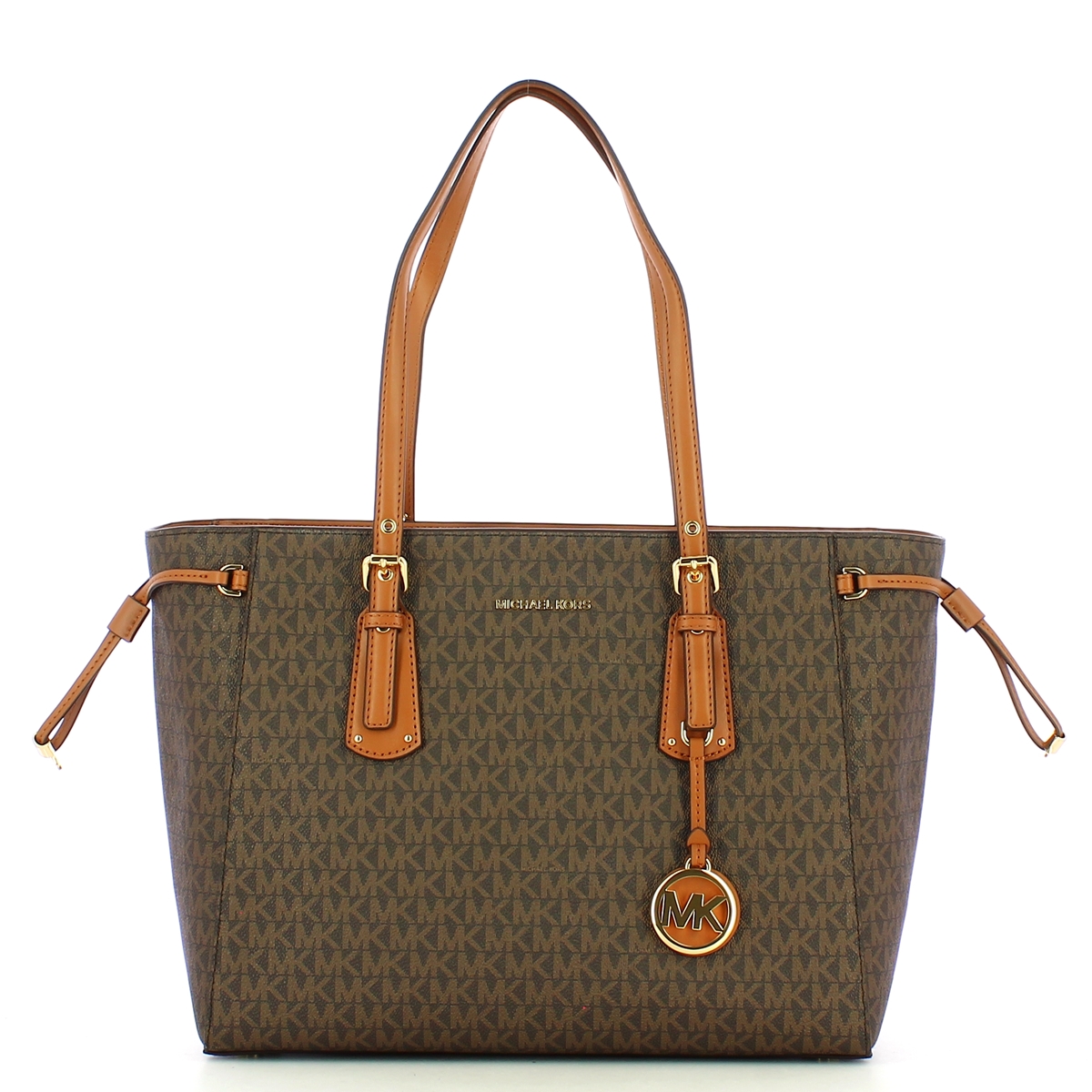 Michael Kors Borsa a spalla Voyager Medium logata Brown - 1 Michael Kors Borsa a spalla Voyager Medium logata Brown - 1