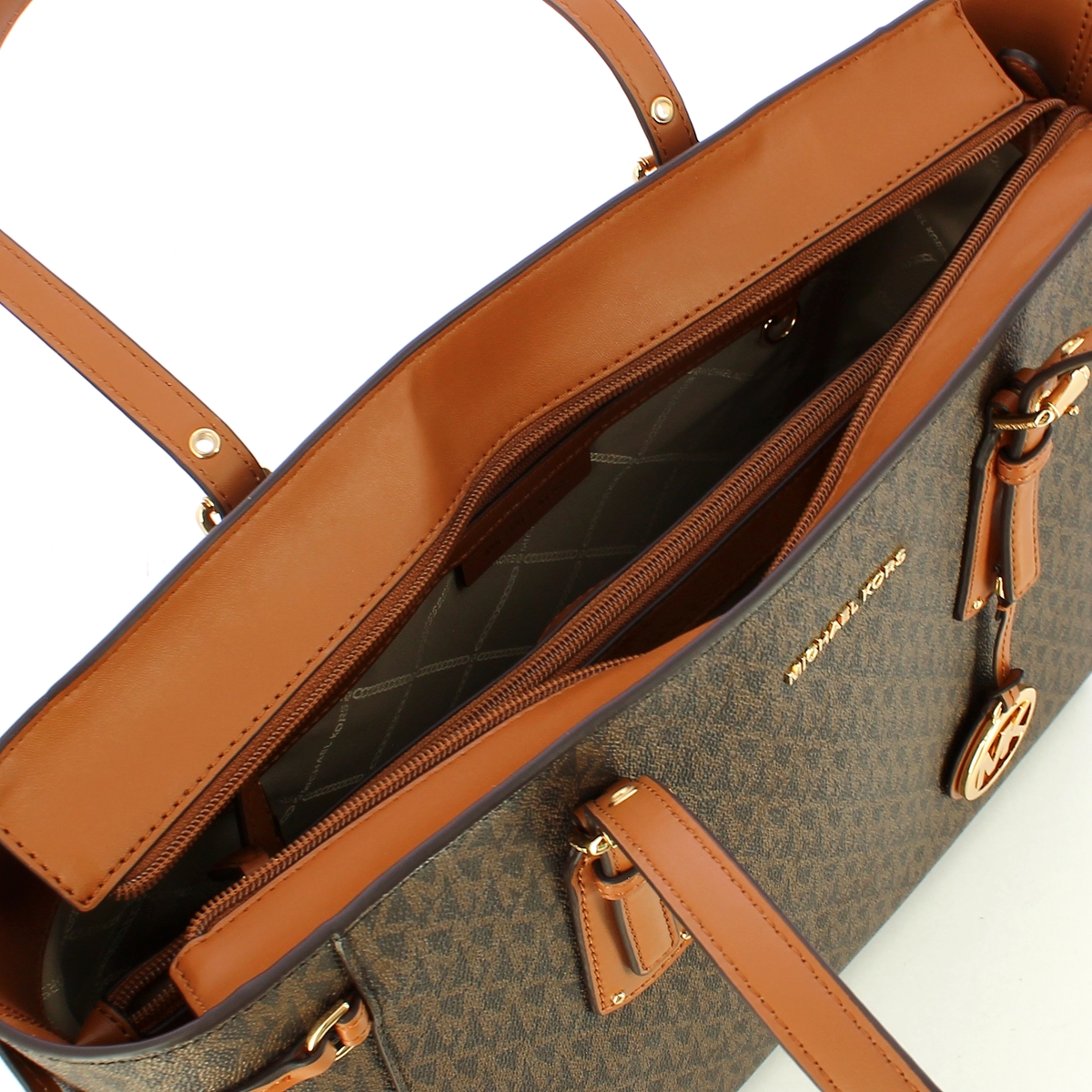 Michael Kors Borsa a spalla Voyager Medium logata Brown - 4 Michael Kors Borsa a spalla Voyager Medium logata Brown - 4