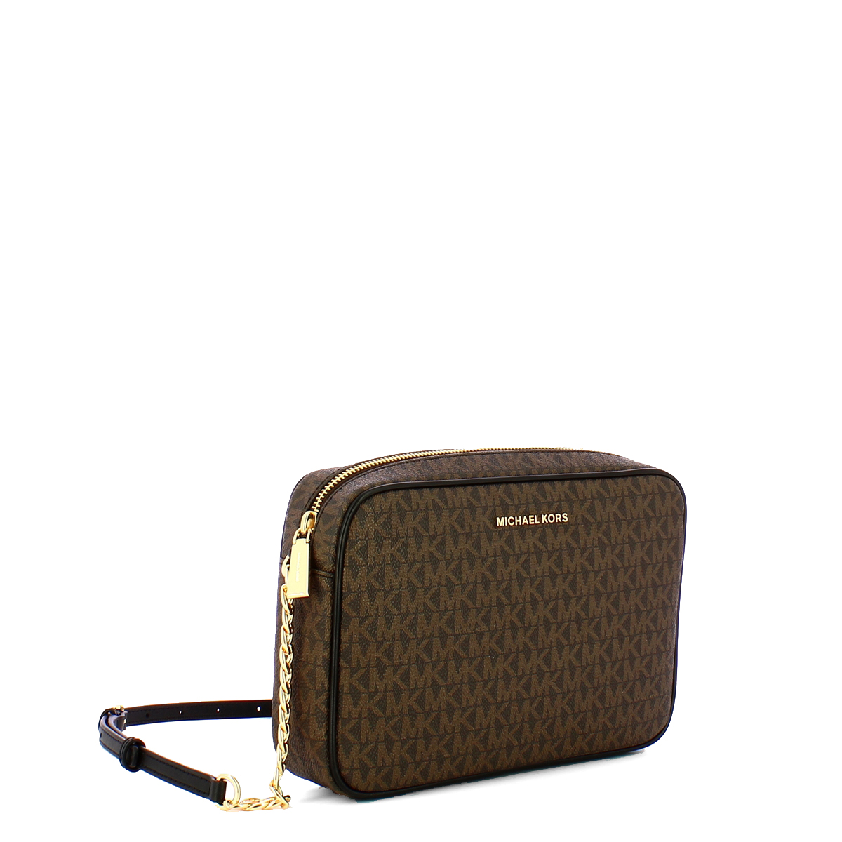 Michael Kors Borsa a tracolla Jet Set logata Brown Black - 2 Michael Kors Borsa a tracolla Jet Set logata Brown Black - 2