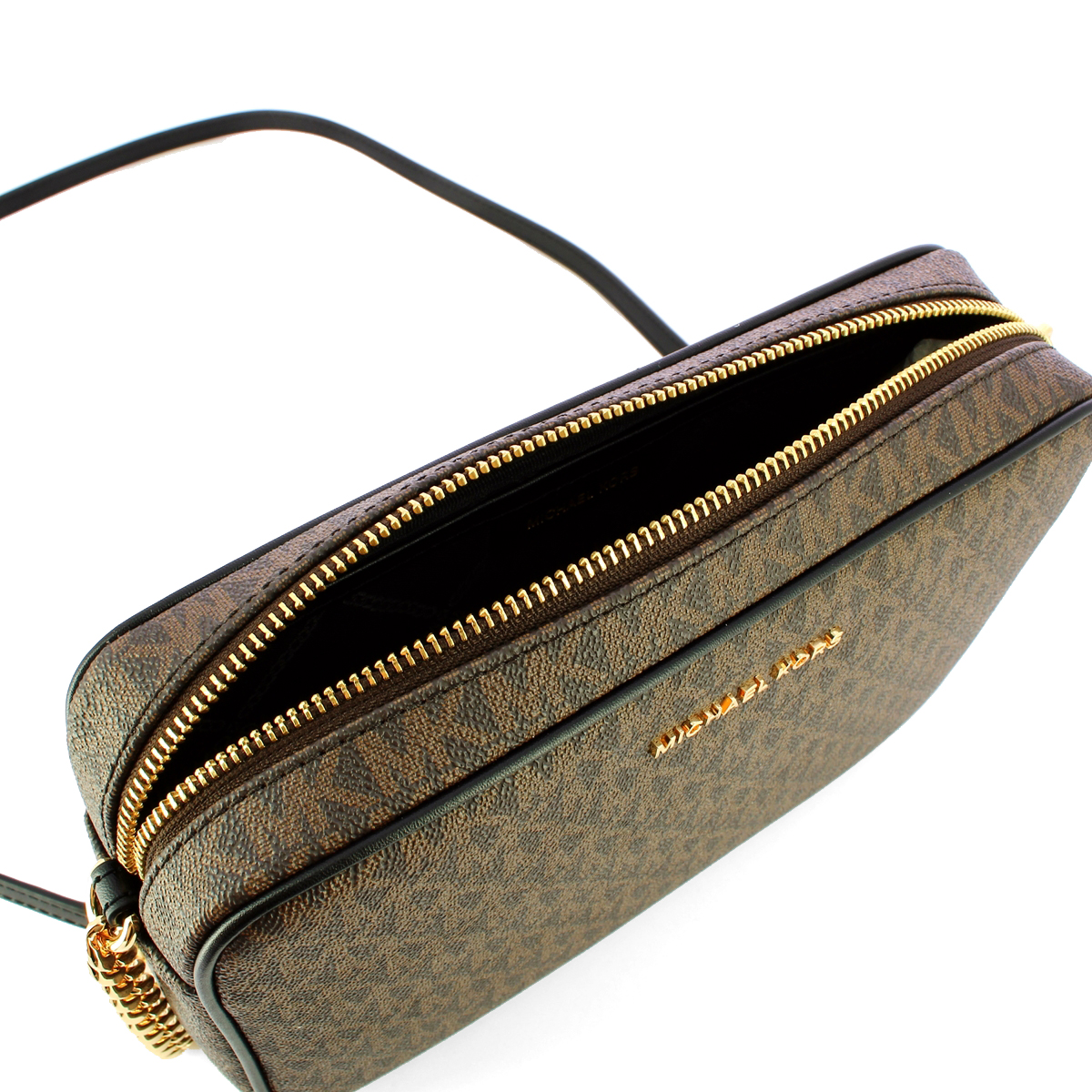 Michael Kors Borsa a tracolla Jet Set logata Brown Black - 4 Michael Kors Borsa a tracolla Jet Set logata Brown Black - 4