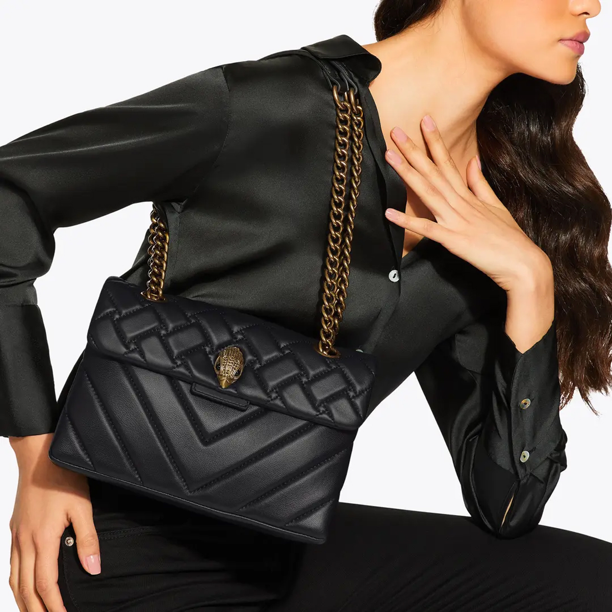 KUGE Borsa a spalla Kensington Bag Large Black - 2 KUGE Borsa a spalla Kensington Bag Large Black - 2