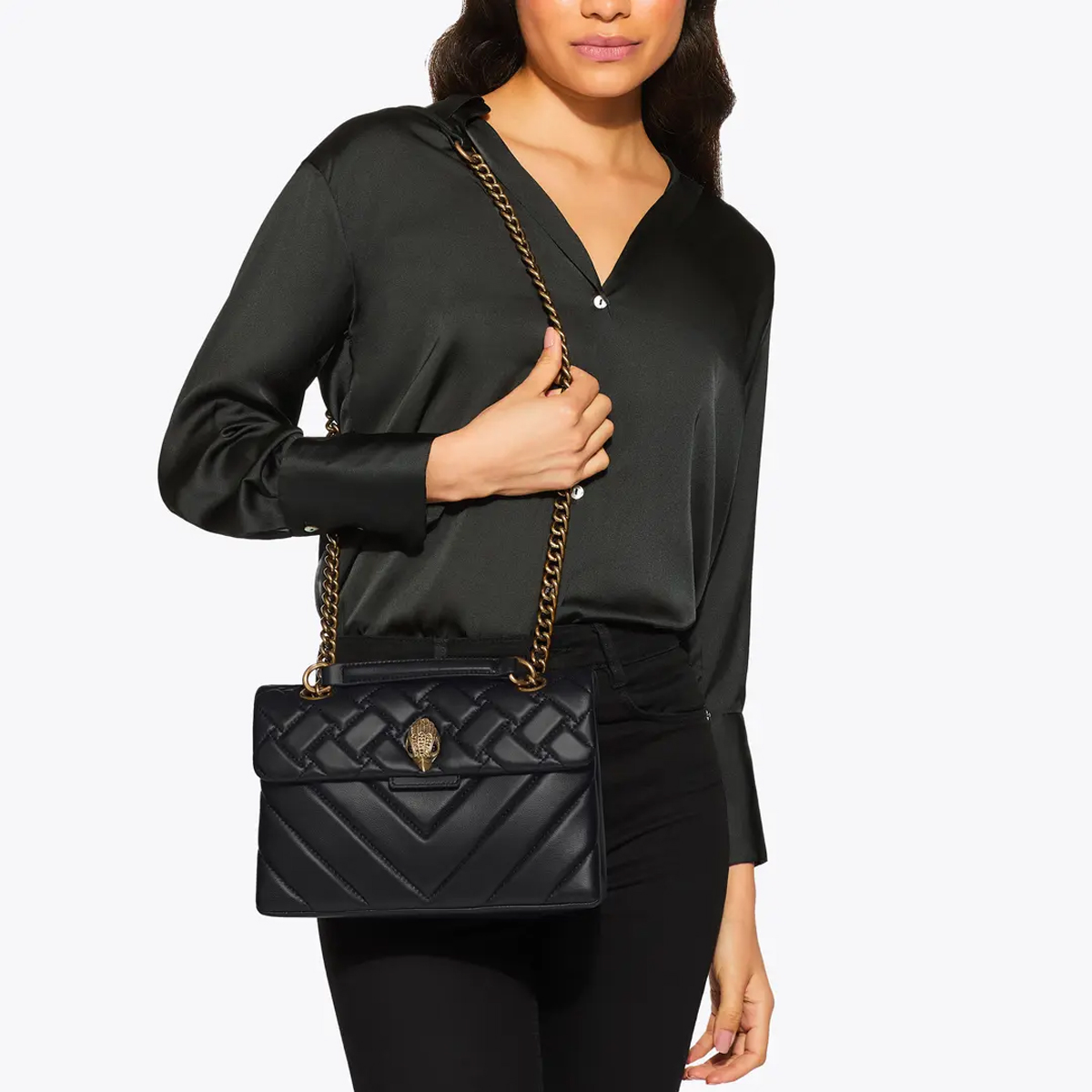 KUGE Borsa a spalla Kensington Bag Large Black - 7 KUGE Borsa a spalla Kensington Bag Large Black - 7