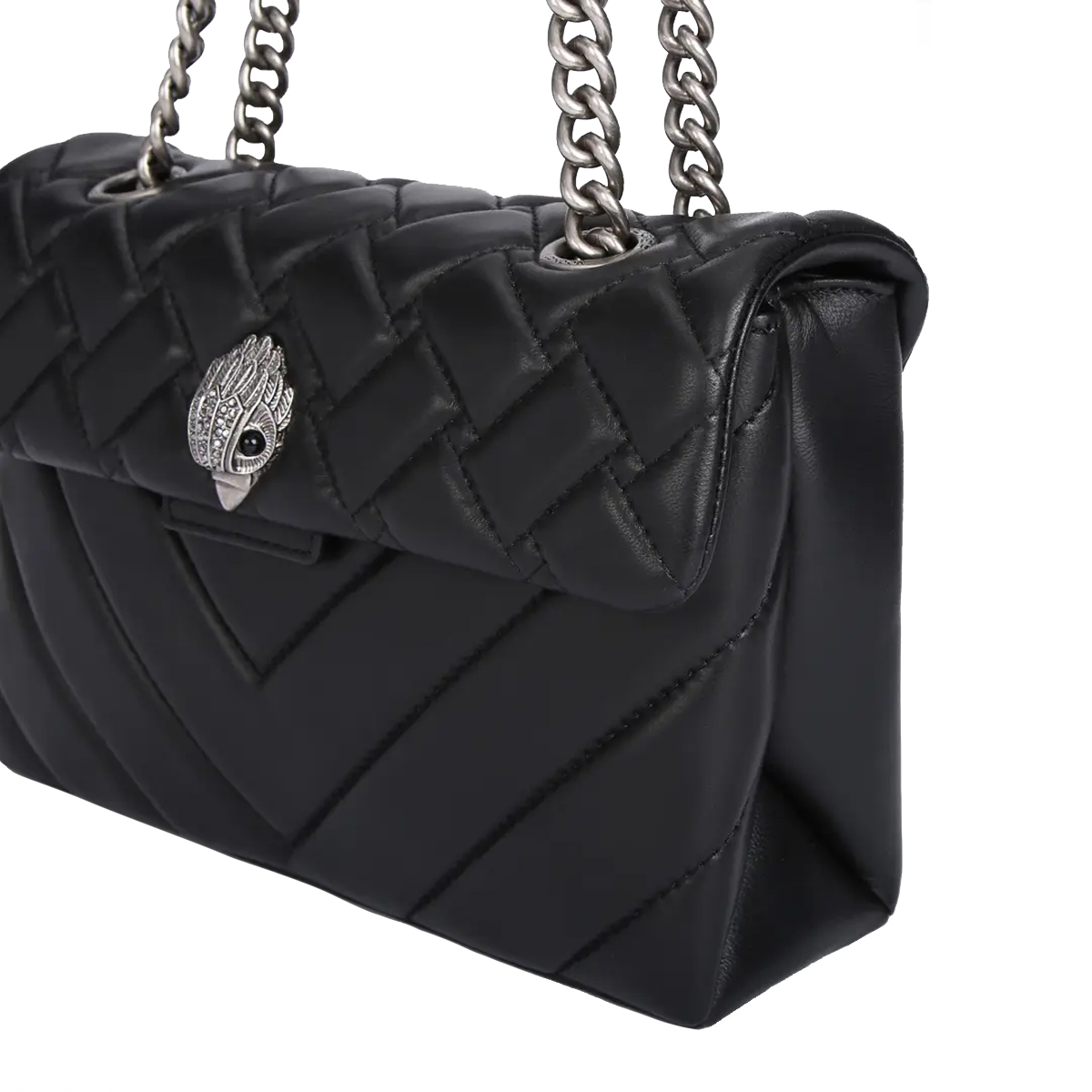 KUGE Borsa a spalla Kensington Bag Large Black Comb - 6 KUGE Borsa a spalla Kensington Bag Large Black Comb - 6