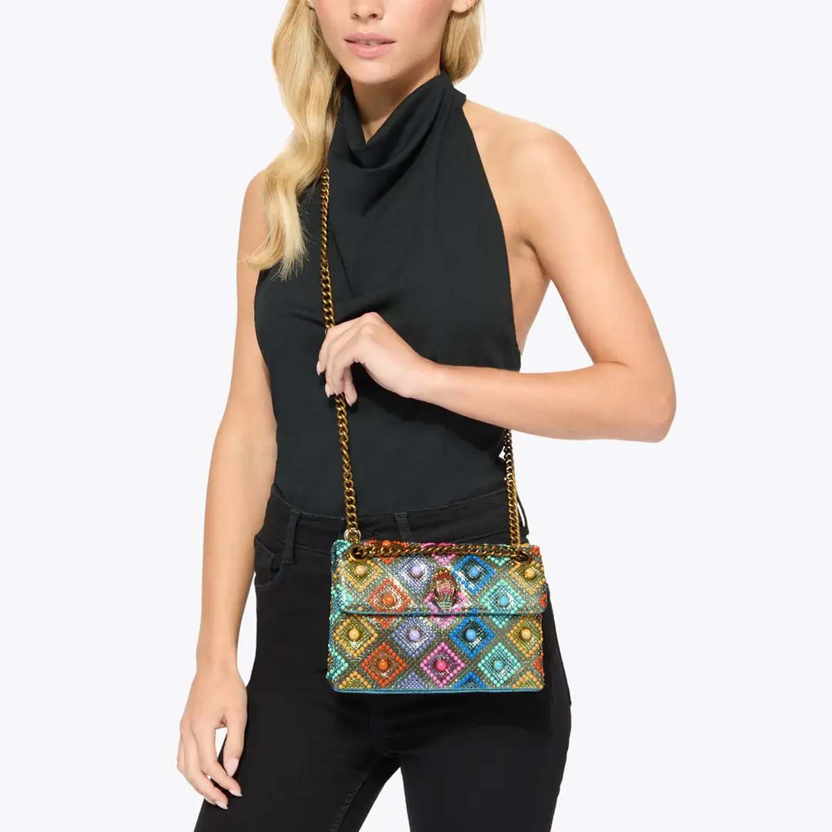 Kurt Geiger Tracollina Mini Kensington Bag Jewel Turq Other - 2 Kurt Geiger Tracollina Mini Kensington Bag Jewel Turq Other - 2