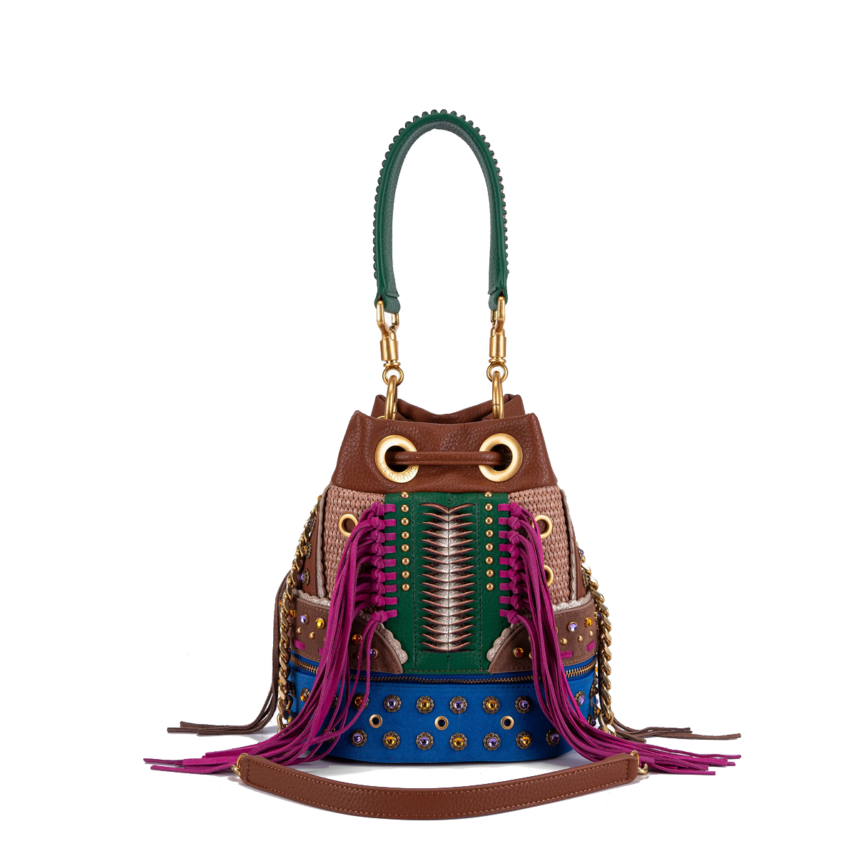 La Carrie Borsa a Secchiello Ficus Multicolor - 3 La Carrie Borsa a Secchiello Ficus Multicolor - 3