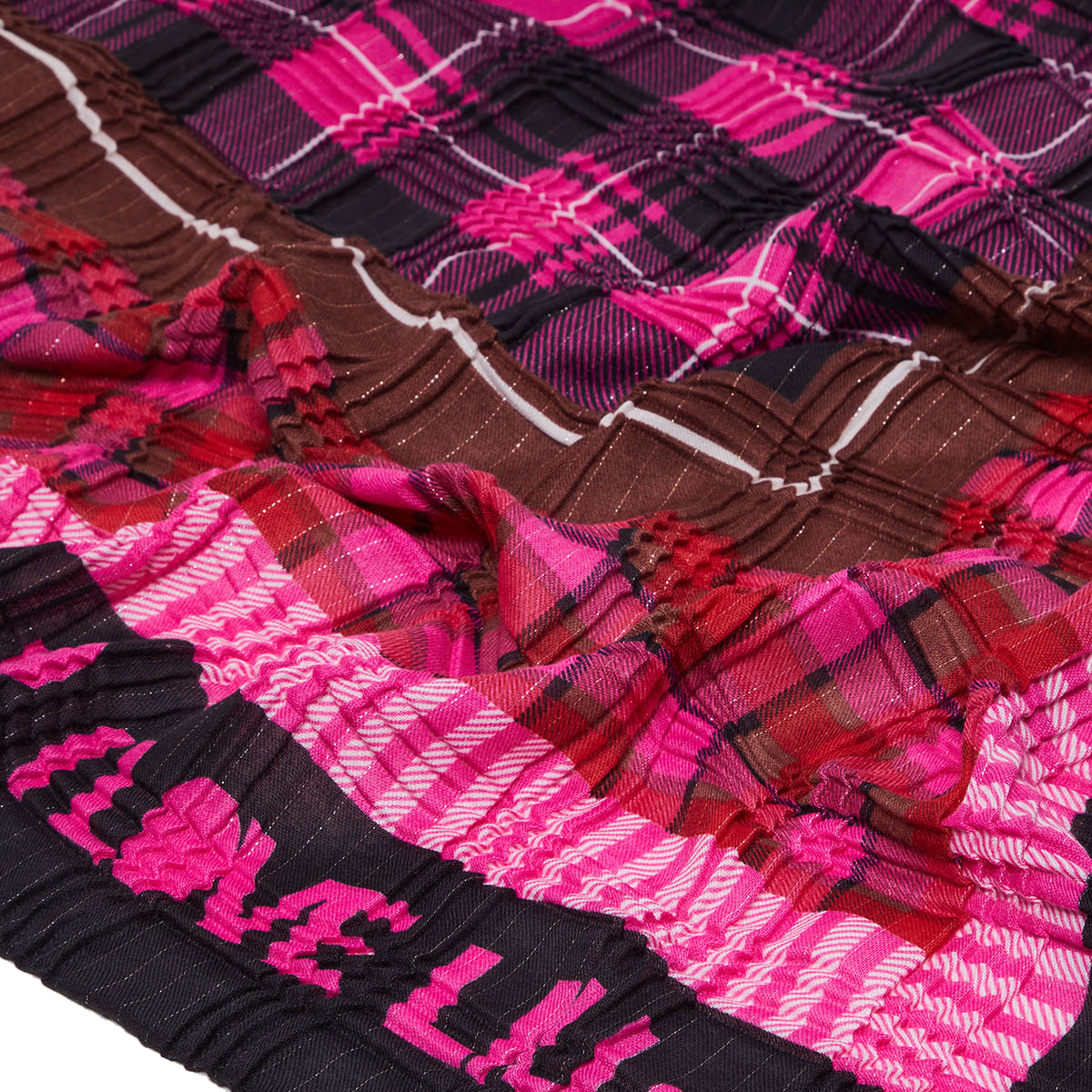 Liu Jo Foulard Check Ecosostenibile Dark Fuxia - 3 Liu Jo Foulard Check Ecosostenibile Dark Fuxia - 3