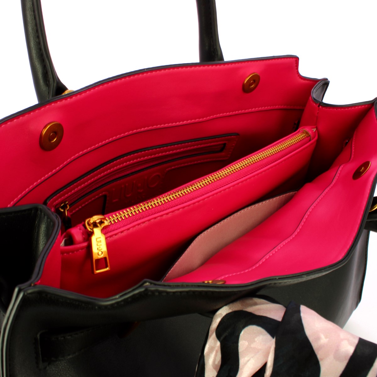 Liu Jo Borsa a mano Large con foulard Nero - 5