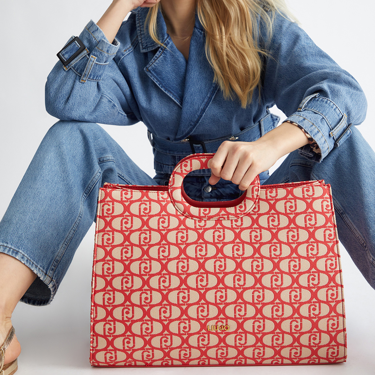 Liu Jo Shopping Bag L Jacquard con Logo Folly - 3 Liu Jo Shopping Bag L Jacquard con Logo Folly - 3