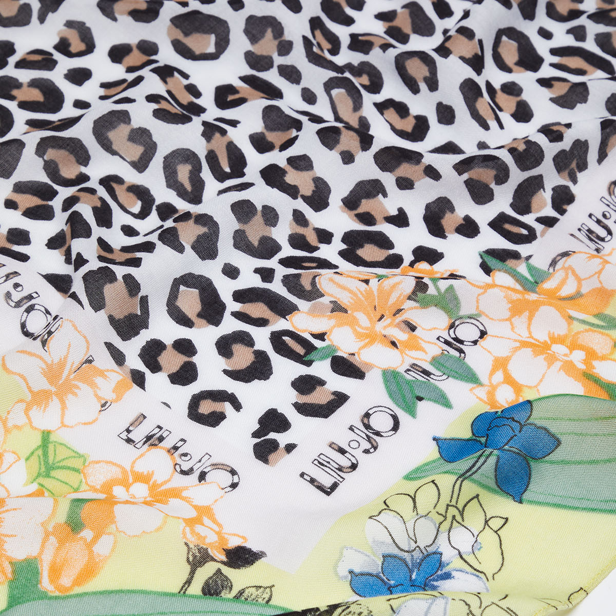 Liu Jo Foulard con stampa floreale animalier Lemon Juice - 3 Liu Jo Foulard con stampa floreale animalier Lemon Juice - 3