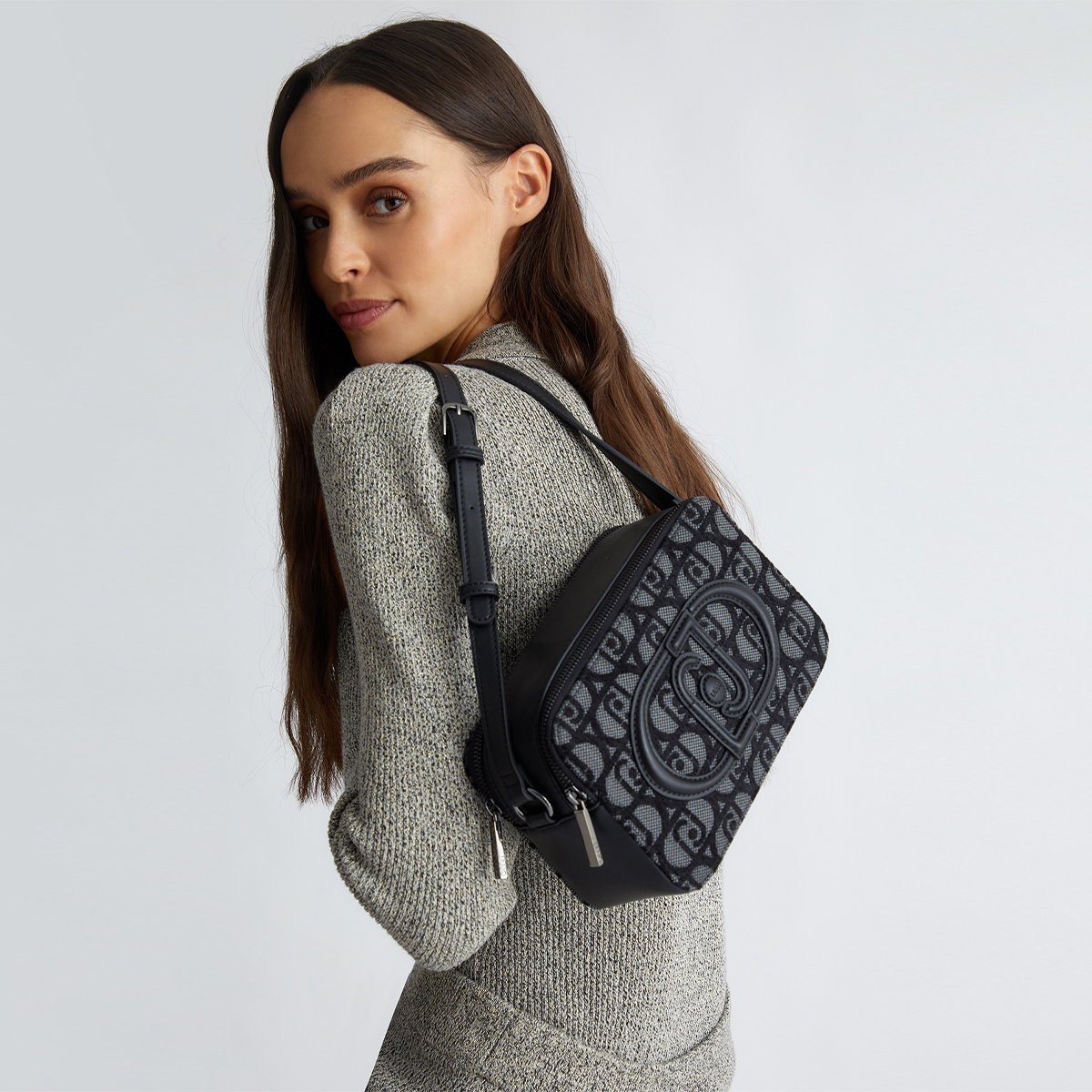 Liu Jo Camera Bag Logo Jacquard Nero - 2 Liu Jo Camera Bag Logo Jacquard Nero - 2