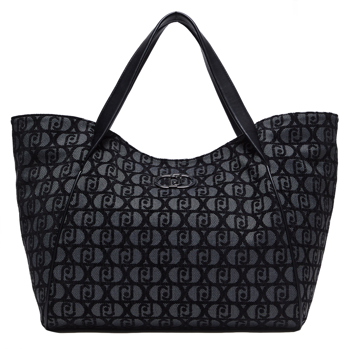 Liu Jo Shopping Bag Jacquard Nero - 1 Liu Jo Shopping Bag Jacquard Nero - 1
