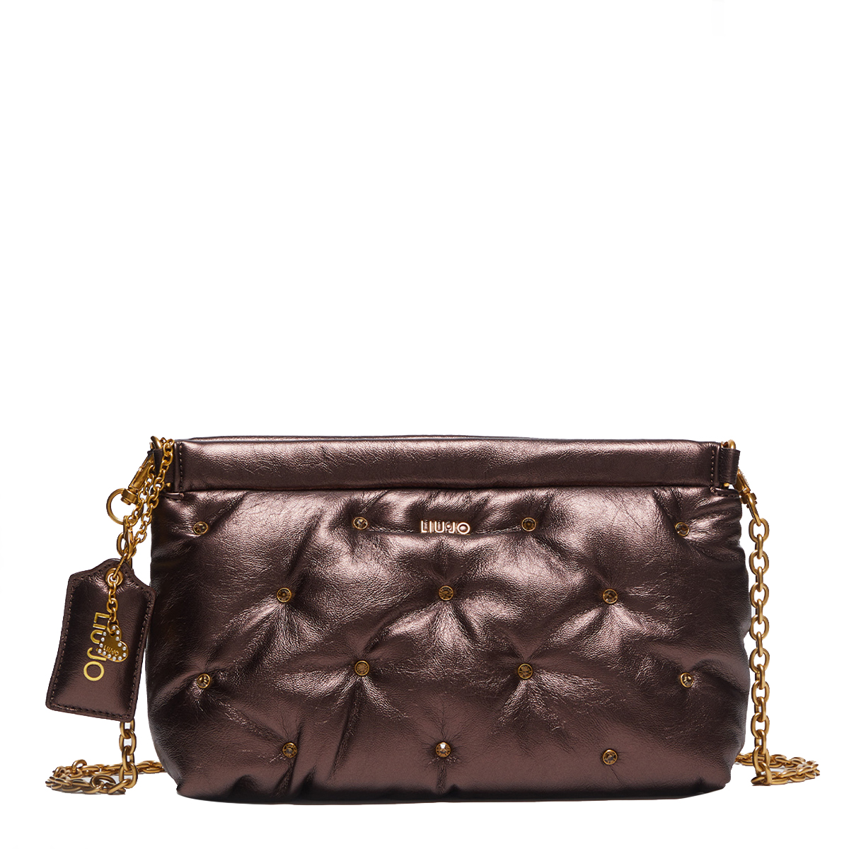 Liu Jo Pochette Glossy con strass Brown Stone Met. - 1 Liu Jo Pochette Glossy con strass Brown Stone Met. - 1