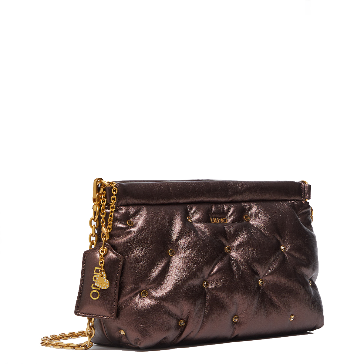 Liu Jo Pochette Glossy con strass Brown Stone Met. - 3 Liu Jo Pochette Glossy con strass Brown Stone Met. - 3