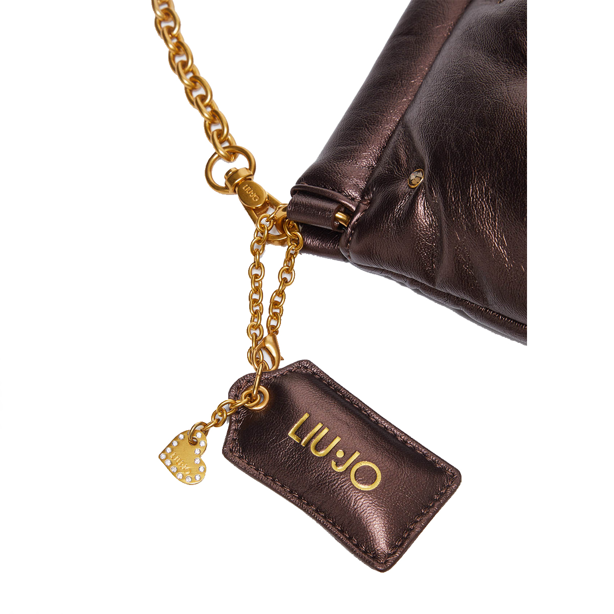 Liu Jo Pochette Glossy con strass Brown Stone Met. - 6 Liu Jo Pochette Glossy con strass Brown Stone Met. - 6