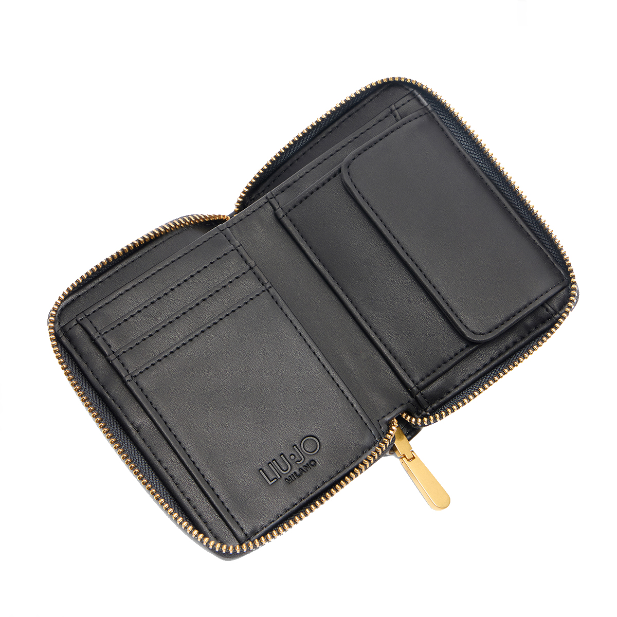 Liu Jo Portafoglio piccolo Zip Around con Logo Black - 4 Liu Jo Portafoglio piccolo Zip Around con Logo Black - 4