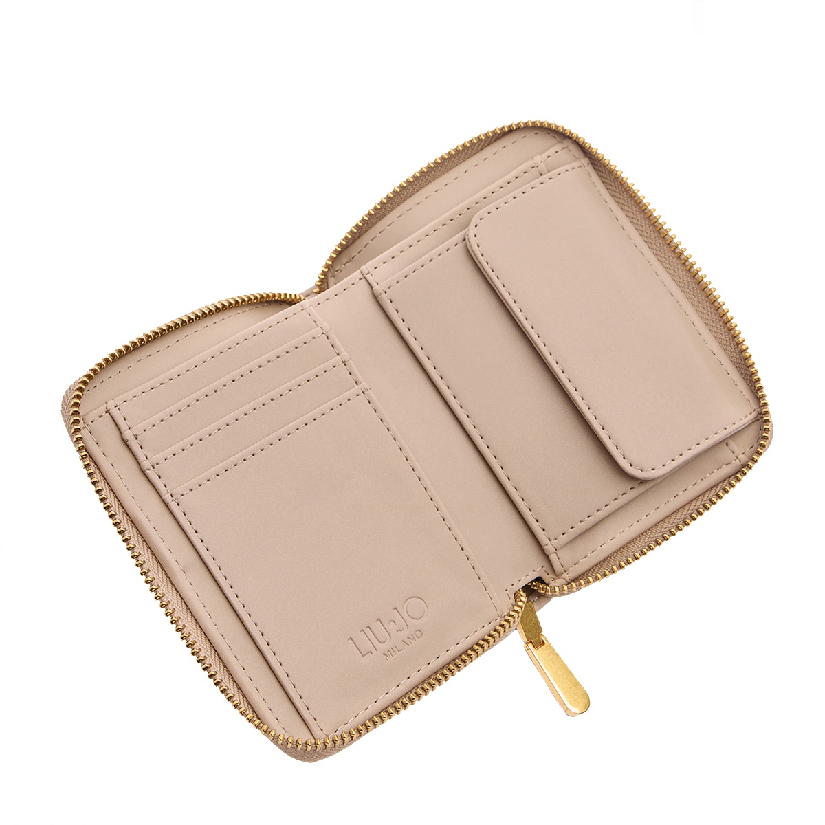 Liu Jo Portafoglio piccolo Zip Around con Logo Dark Sand - 4 Liu Jo Portafoglio piccolo Zip Around con Logo Dark Sand - 4