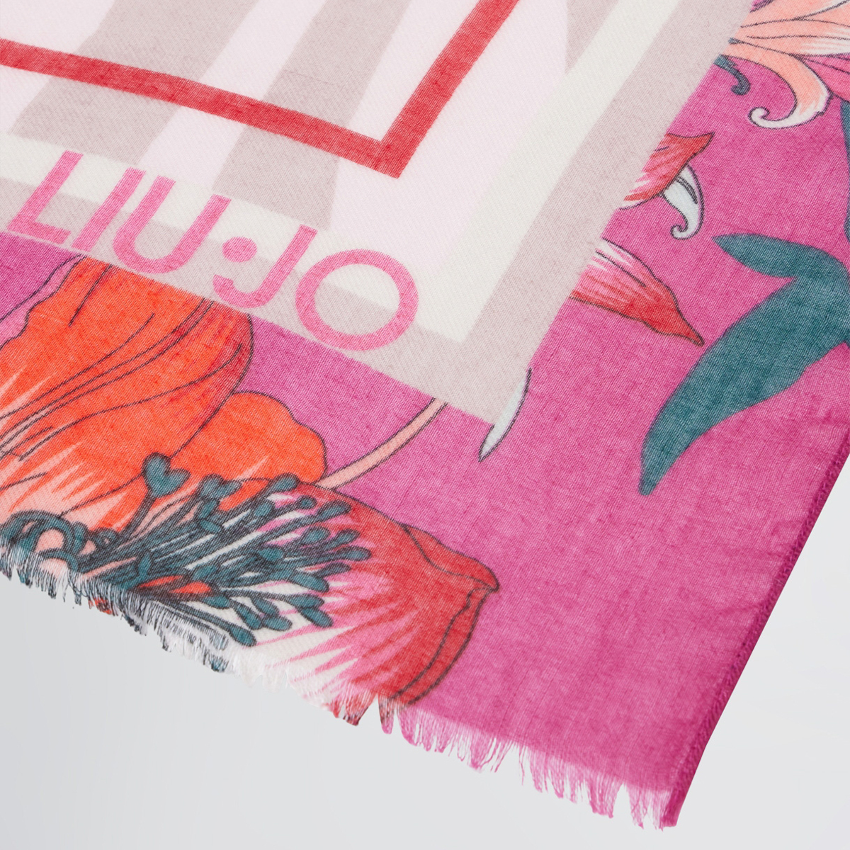 Liu Jo Foulard stamp floreale Sangria - 4 Liu Jo Foulard stamp floreale Sangria - 4