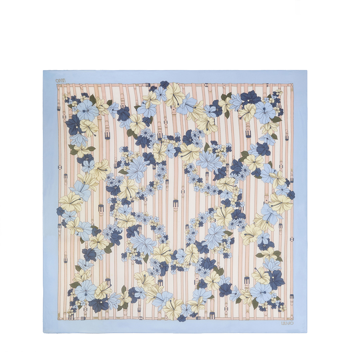 Liu Jo Foulard con stampa floreale Cielo - 3 Liu Jo Foulard con stampa floreale Cielo - 3