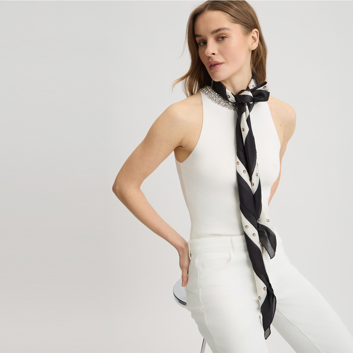 Liu Jo Foulard a righe Black - 2 Liu Jo Foulard a righe Black - 2