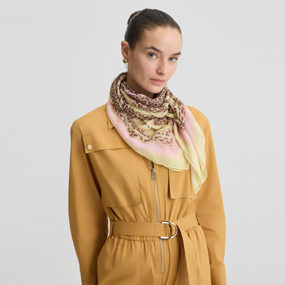 Liu Jo Foulard con stampa animalier Pale Yellow - 2 Liu Jo Foulard con stampa animalier Pale Yellow - 2
