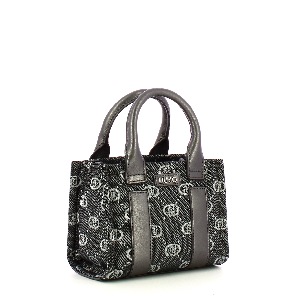 Liu Jo Mini shopping bag Denim logo Black - 2 Liu Jo Mini shopping bag Denim logo Black - 2