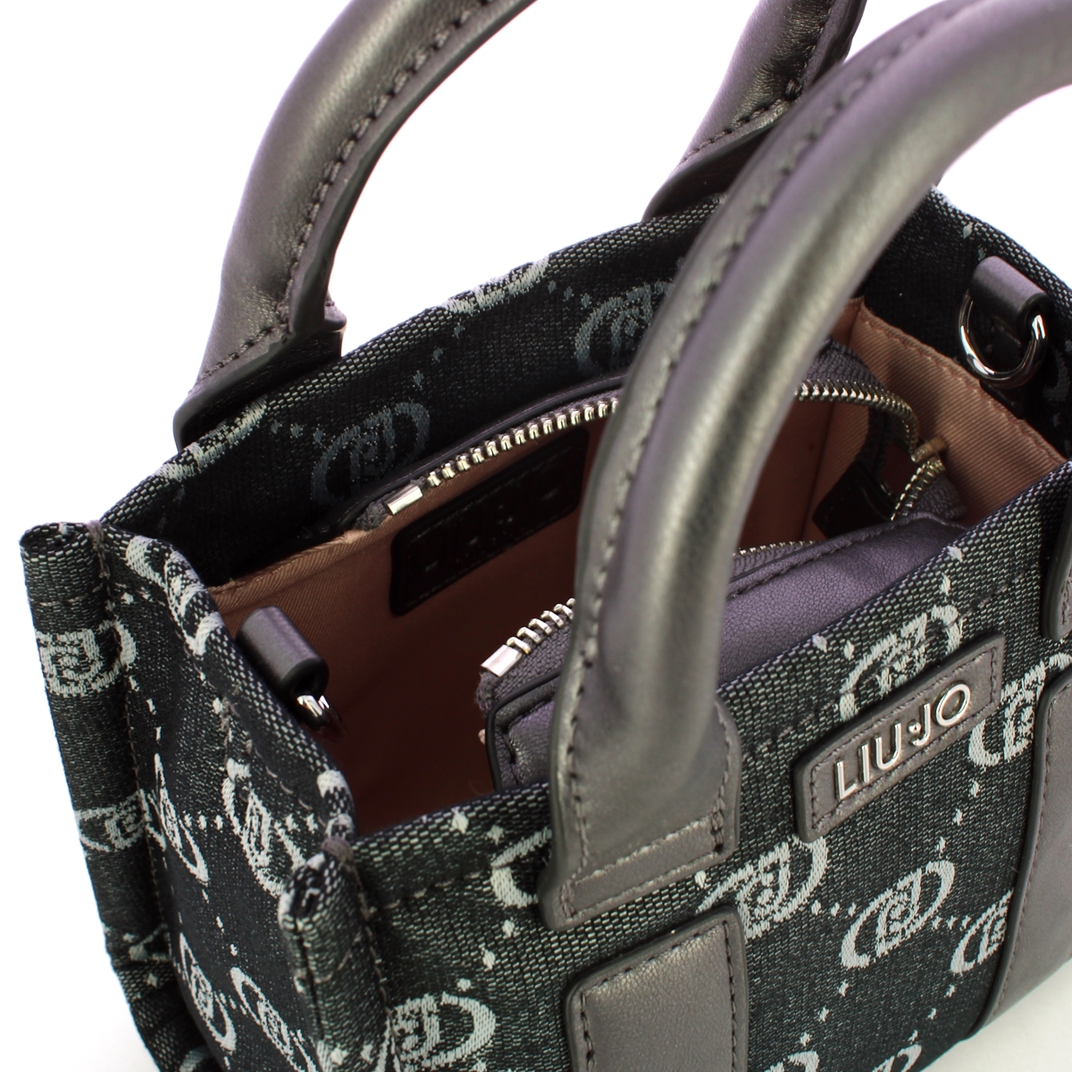 Liu Jo Mini shopping bag Denim logo Black - 5 Liu Jo Mini shopping bag Denim logo Black - 5