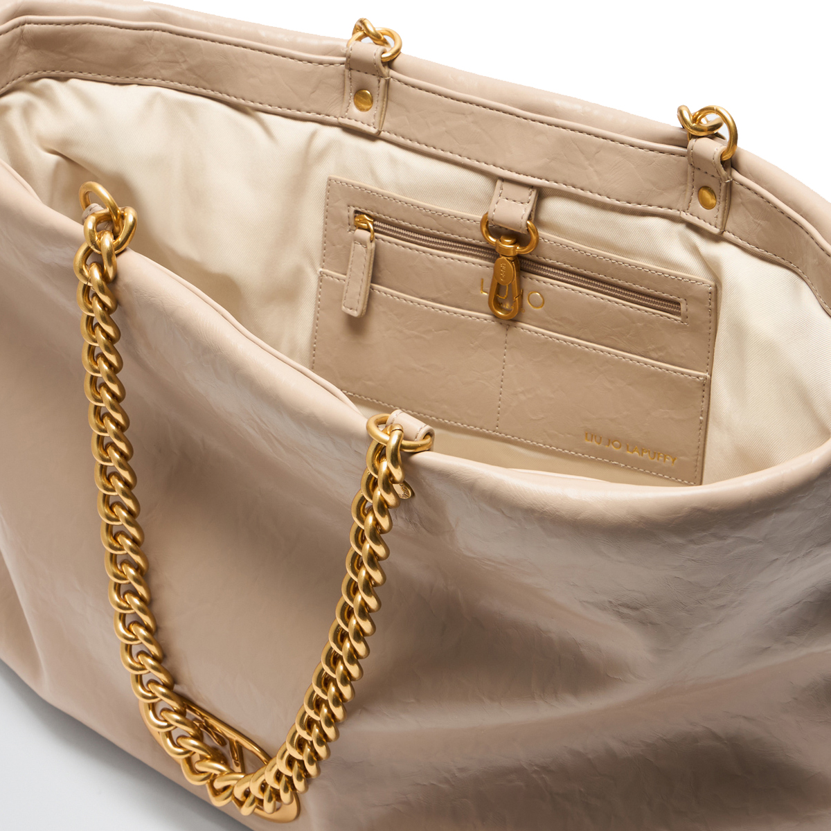 Liu Jo Tote bag LaPuffy grande con catena Dark Sand - 4 Liu Jo Tote bag LaPuffy grande con catena Dark Sand - 4