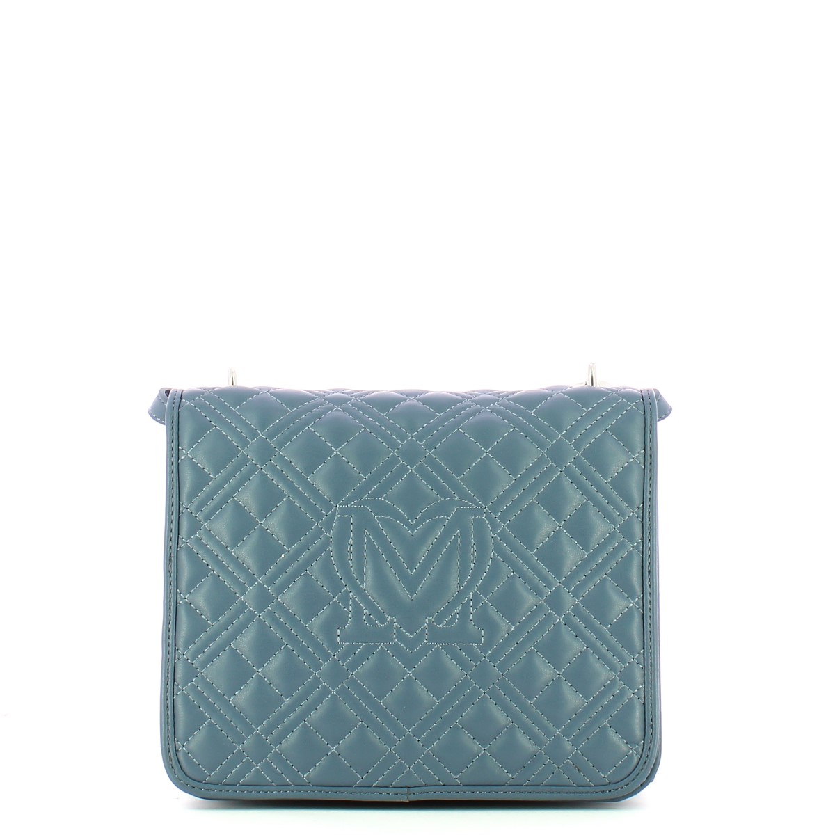 Love Moschino Borsa a tracolla con catena Shiny Quilted Denim - 3 Love Moschino Borsa a tracolla con catena Shiny Quilted Denim - 3