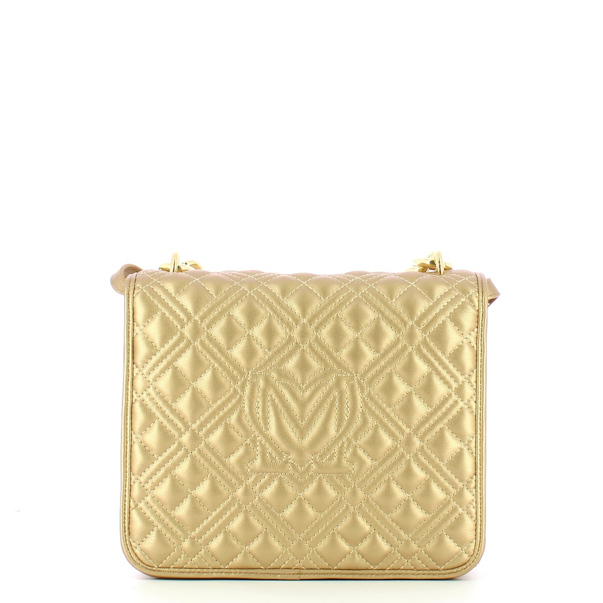 Love Moschino Borsa a tracolla con catena Shiny Quilted Oro - 3 Love Moschino Borsa a tracolla con catena Shiny Quilted Oro - 3