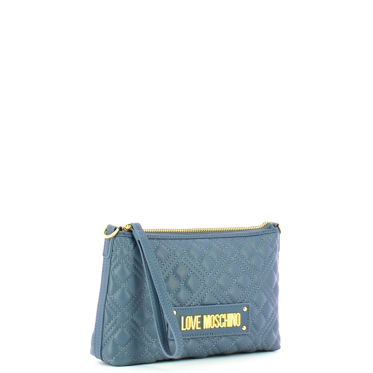 Love Moschino Tracollina Shiny Quilted Denim - 2 Love Moschino Tracollina Shiny Quilted Denim - 2