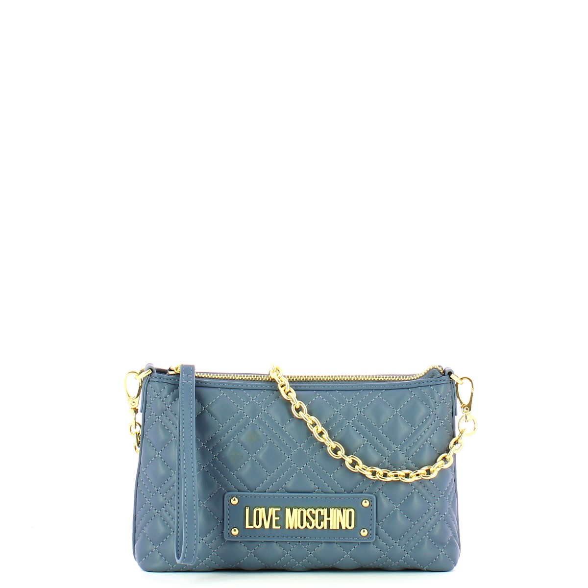 Love Moschino Tracollina Shiny Quilted Denim - 4 Love Moschino Tracollina Shiny Quilted Denim - 4