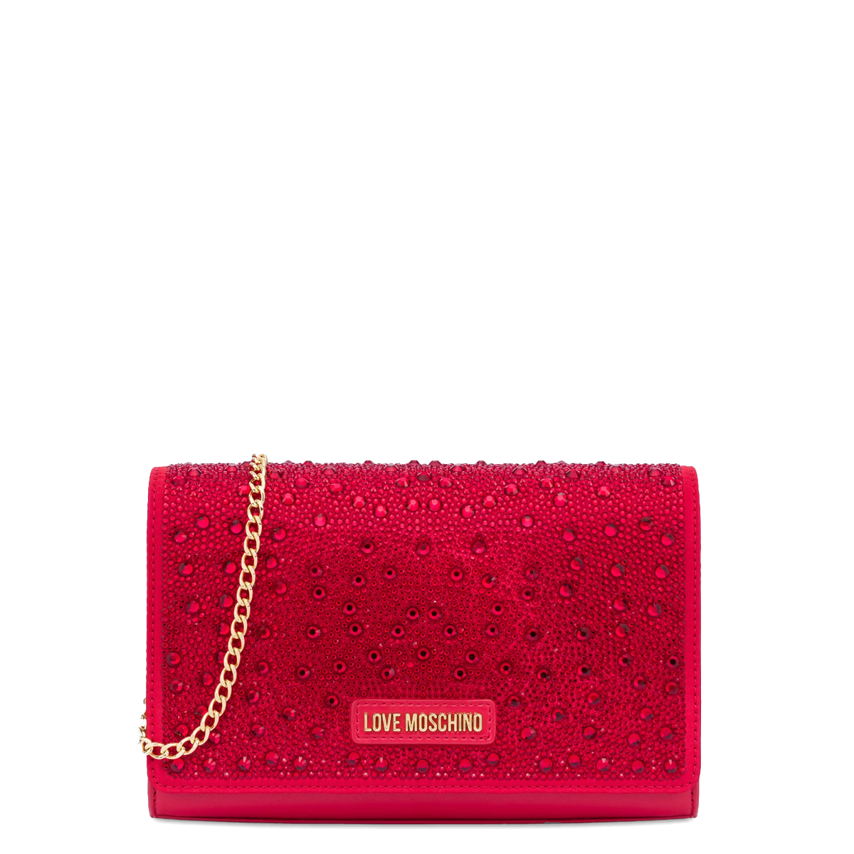 Love Moschino Pochette con strass Rosso - 1 Love Moschino Pochette con strass Rosso - 1
