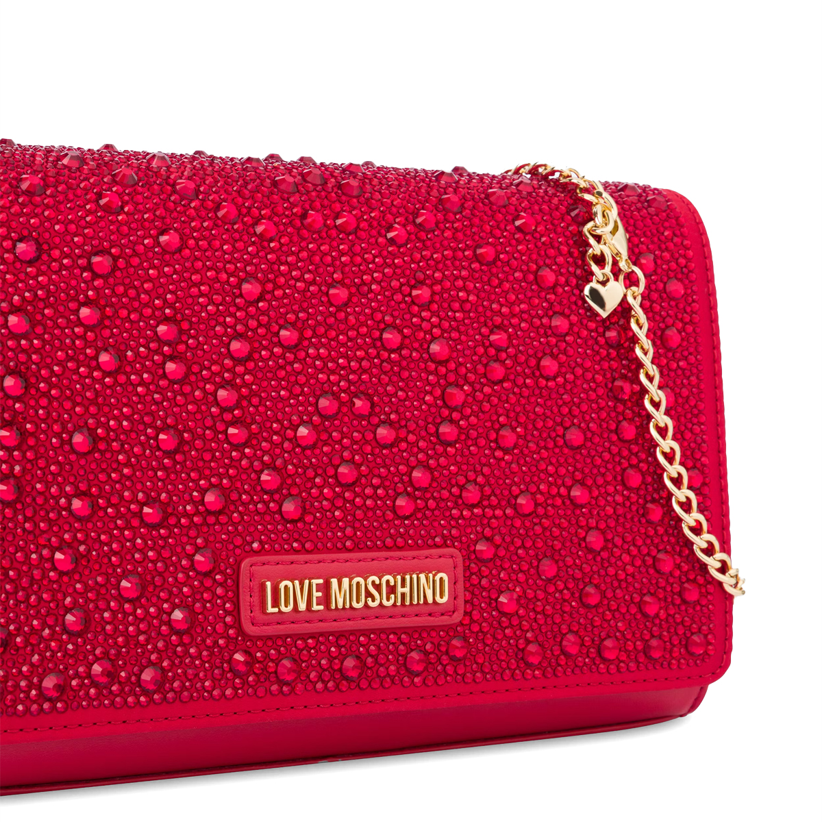 Love Moschino Pochette con strass Rosso - 3 Love Moschino Pochette con strass Rosso - 3