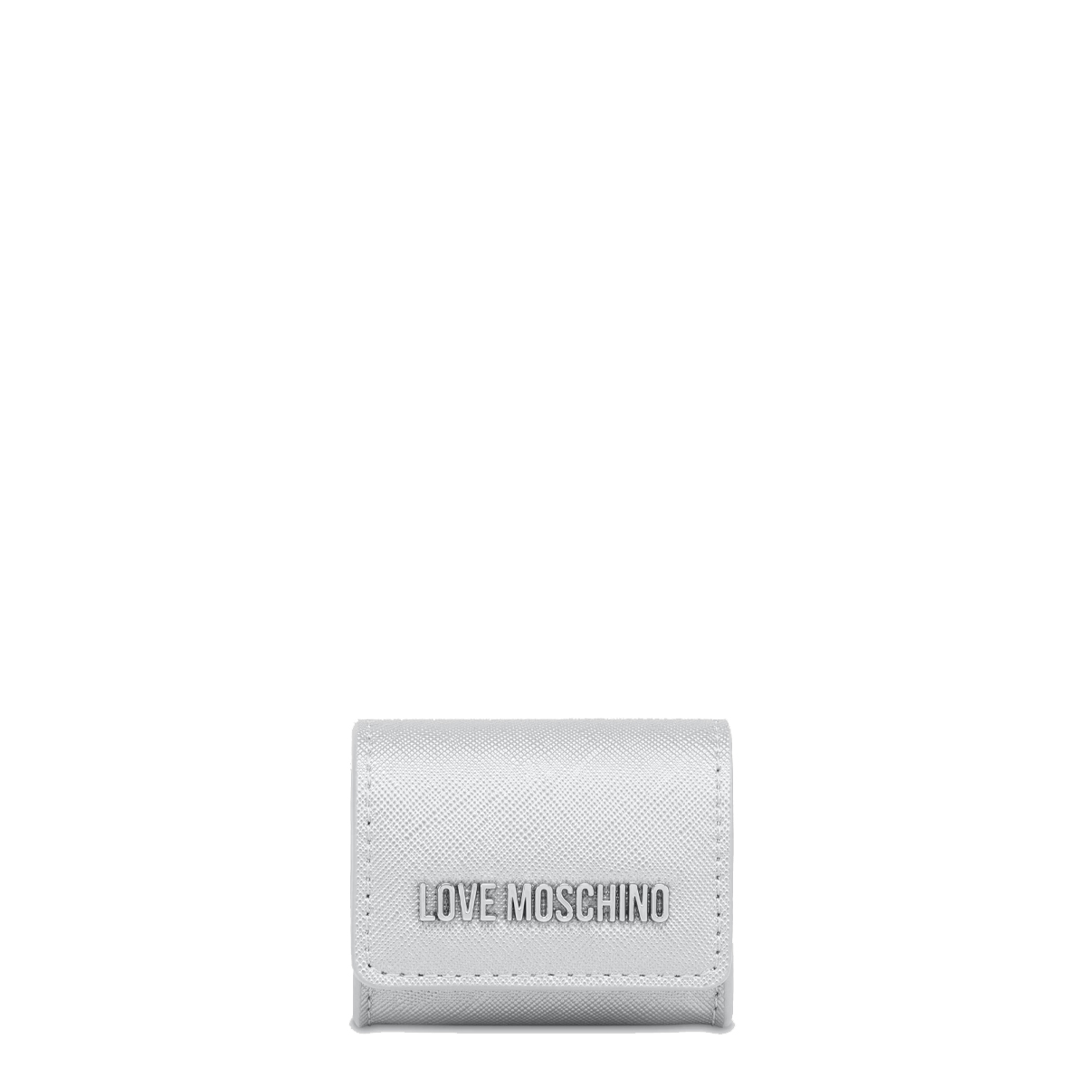Love Moschino Mini Bustina Portachiavi Argento Laminato - 1