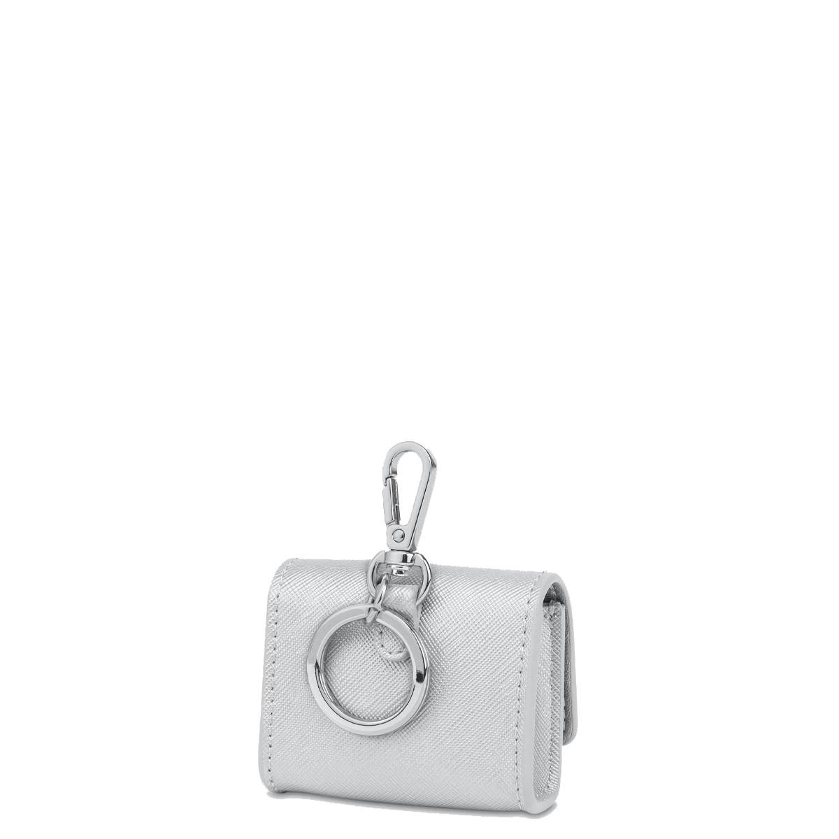 Love Moschino Mini Bustina Portachiavi Argento Laminato - 3