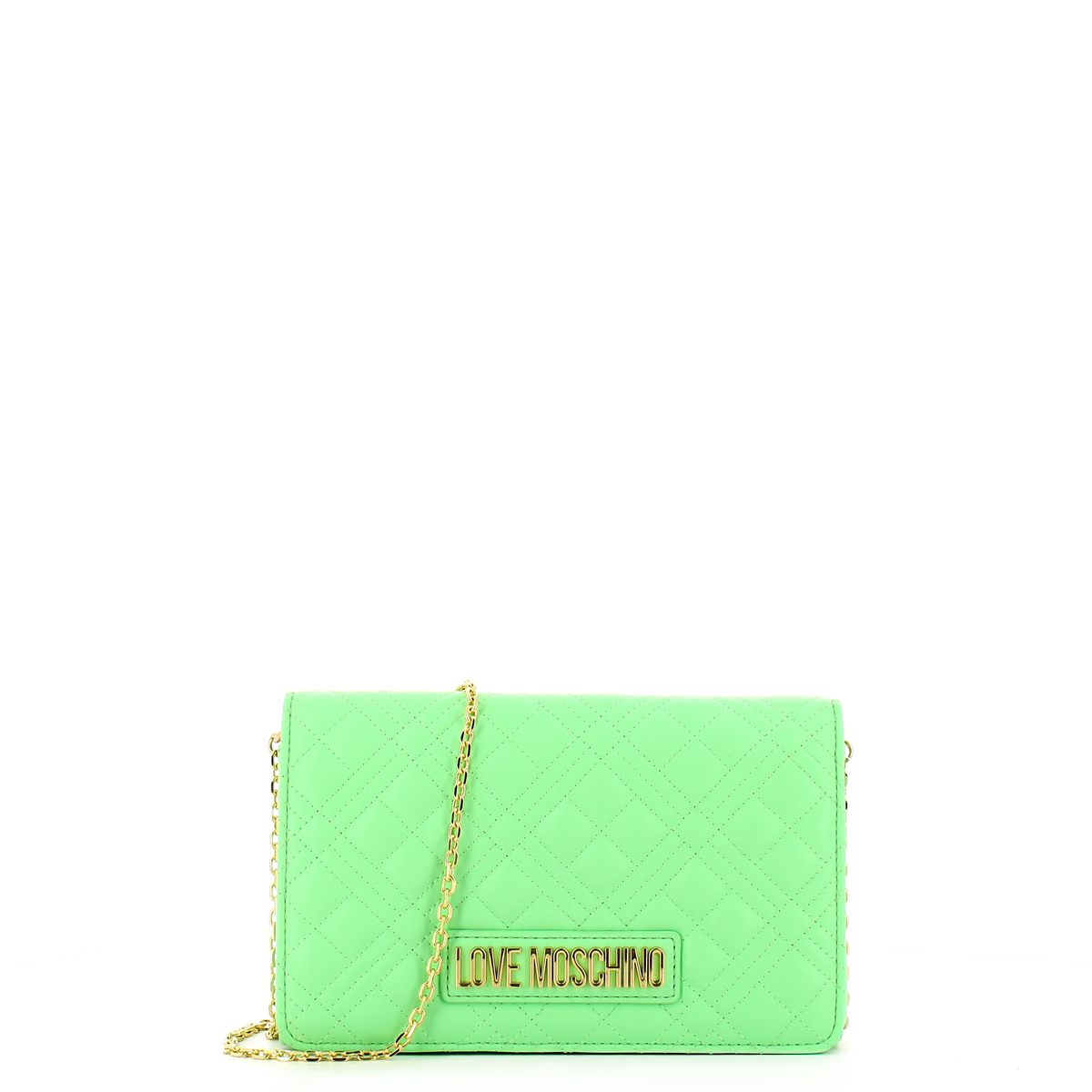 Love Moschino Clutch Shiny Quilted Menta - 1 Love Moschino Clutch Shiny Quilted Menta - 1