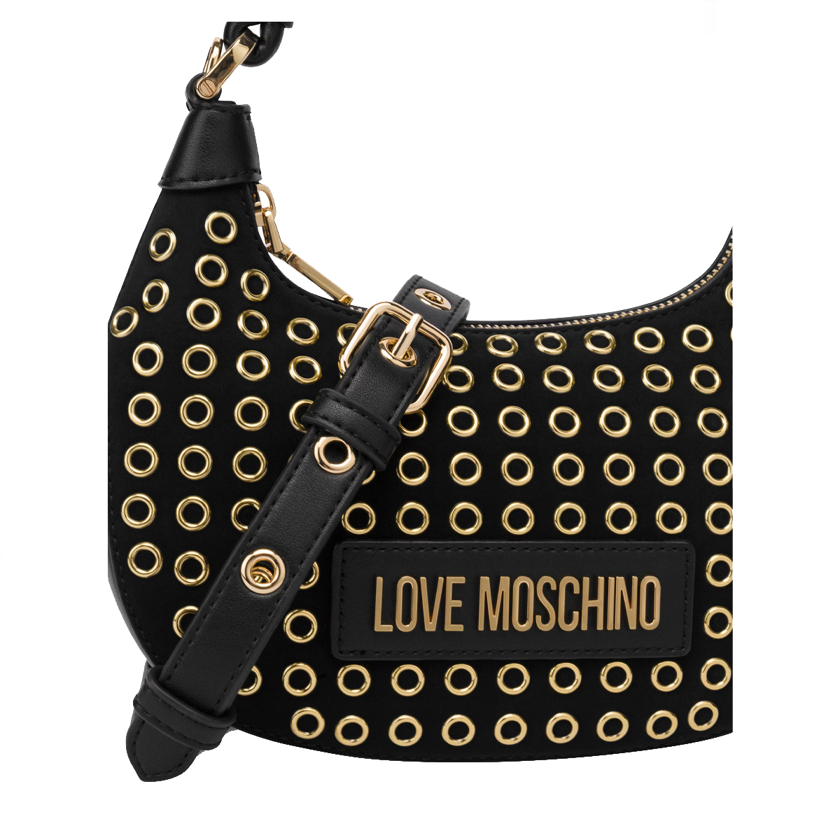 Love Moschino Hobo bag Mini Glam Up Nero - 4 Love Moschino Hobo bag Mini Glam Up Nero - 4