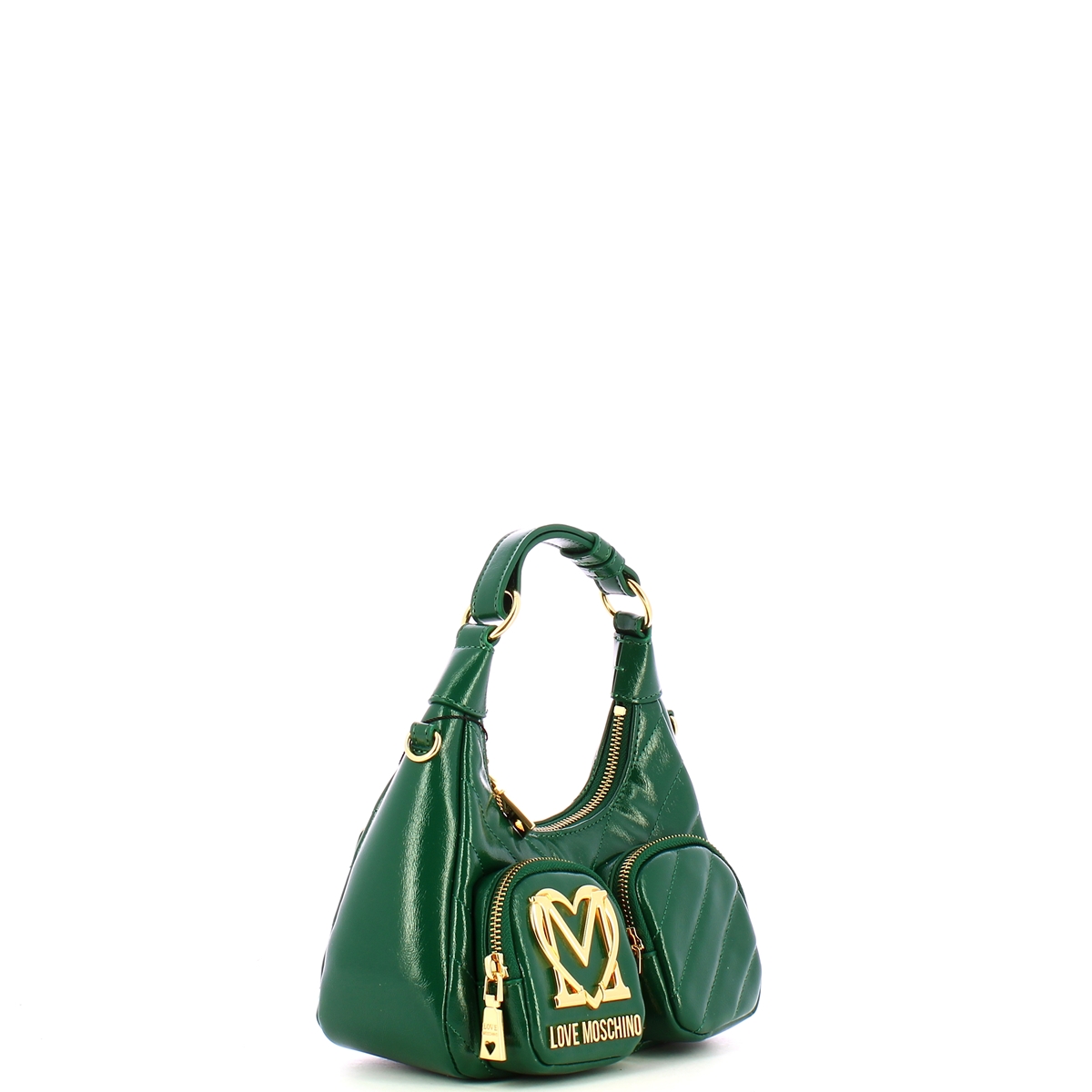 Love Moschino Sottospalla Quilted Obliquo Verde - 2 Love Moschino Sottospalla Quilted Obliquo Verde - 2