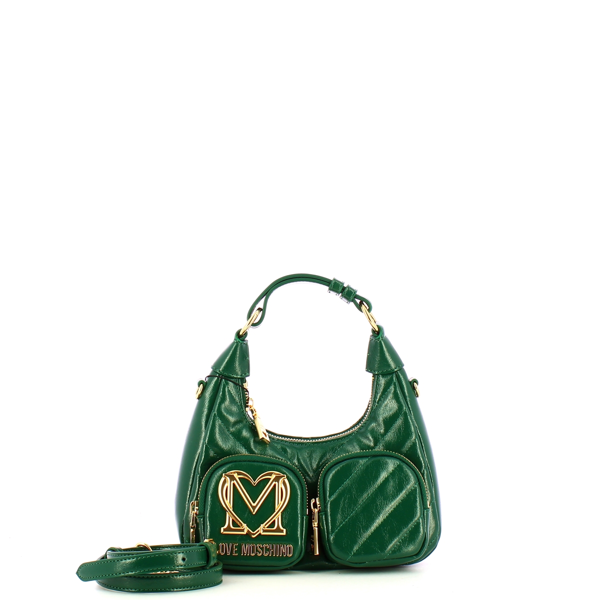 Love Moschino Sottospalla Quilted Obliquo Verde - 4 Love Moschino Sottospalla Quilted Obliquo Verde - 4