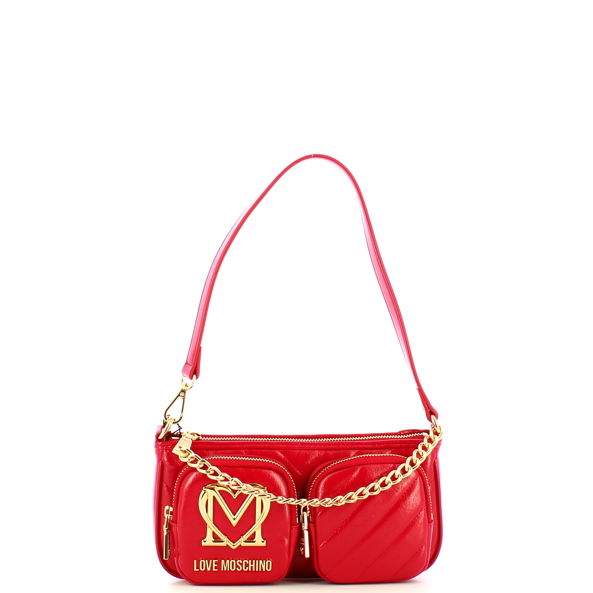 Love Moschino Sottospalla Quilted Obliquo Rosso - 1 Love Moschino Sottospalla Quilted Obliquo Rosso - 1