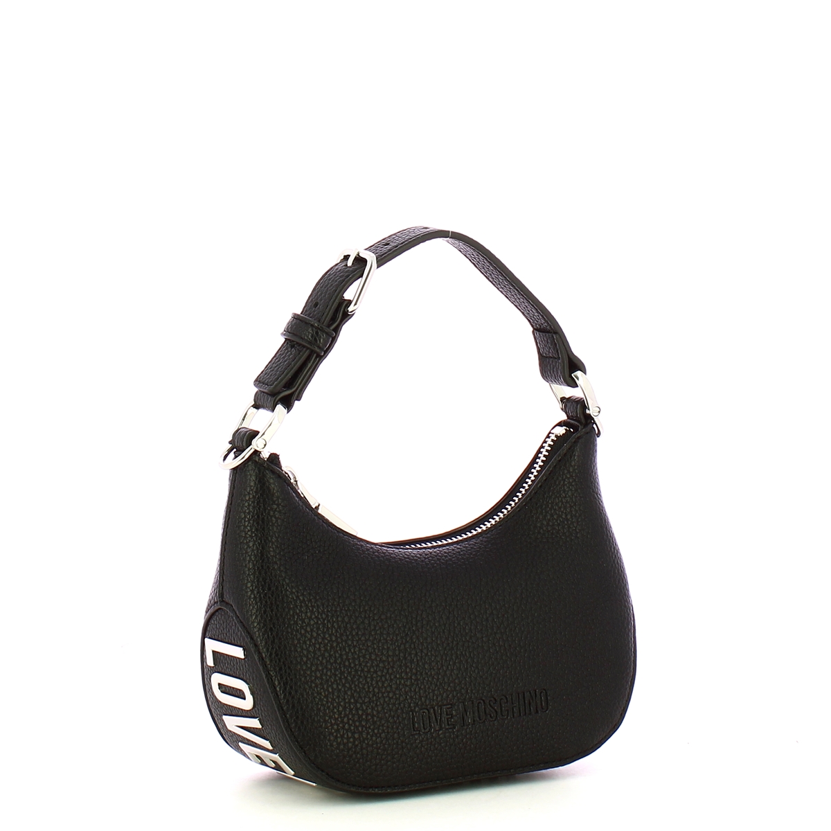 Love Moschino Hobo Bag Giant Logo mini Nero Nikel - 2 Love Moschino Hobo Bag Giant Logo mini Nero Nikel - 2
