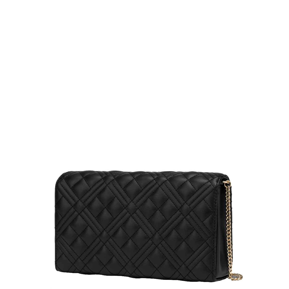 Love Moschino Clutch Shiny Quilted Nero Oro - 2 Love Moschino Clutch Shiny Quilted Nero Oro - 2